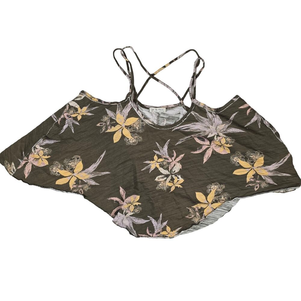 Free People We The Free Hey Girl Tank Strappy Top Lg Army Combo Rrp42